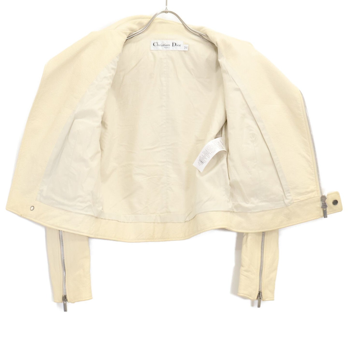 Dior Swords Bee Goat Leather Double Rider's Jacket — view 3