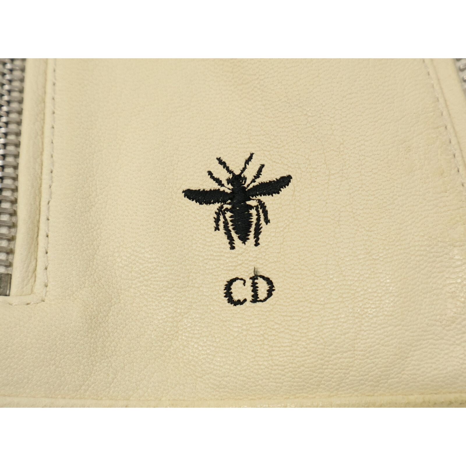 Dior Swords Bee Goat Leather Double Rider's Jacket — view 7