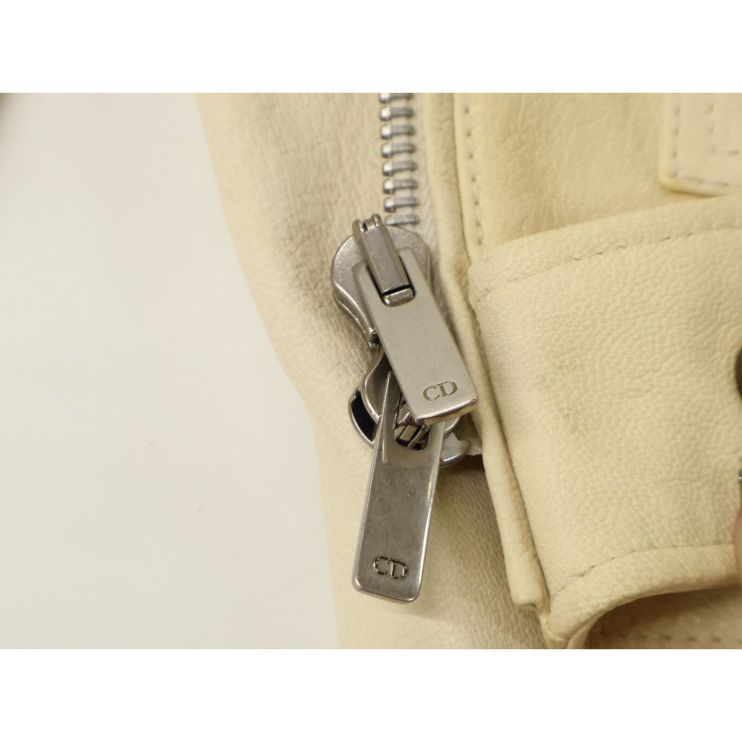 Dior Swords Bee Goat Leather Double Rider's Jacket — view 8