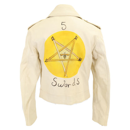 Dior Swords Bee Goat Leather Double Rider's Jacket — view 2