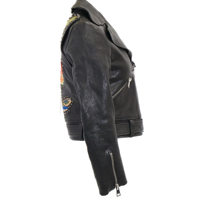 Gucci Insect Biker Jacket Lambskin Double Rider's 36