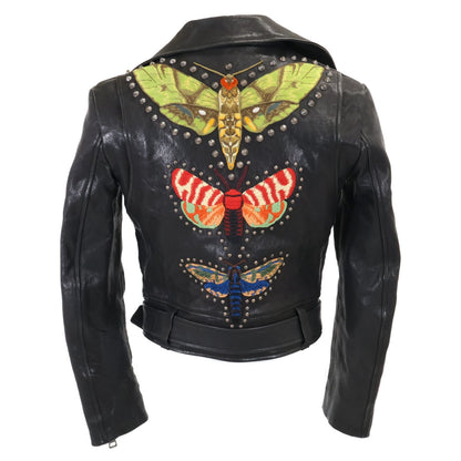 Gucci Insect Biker Jacket Lambskin Double Rider's 36 — view 2