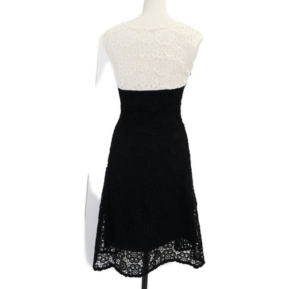 Dior Flower Lace Neck Sleeveless Dress — view 2