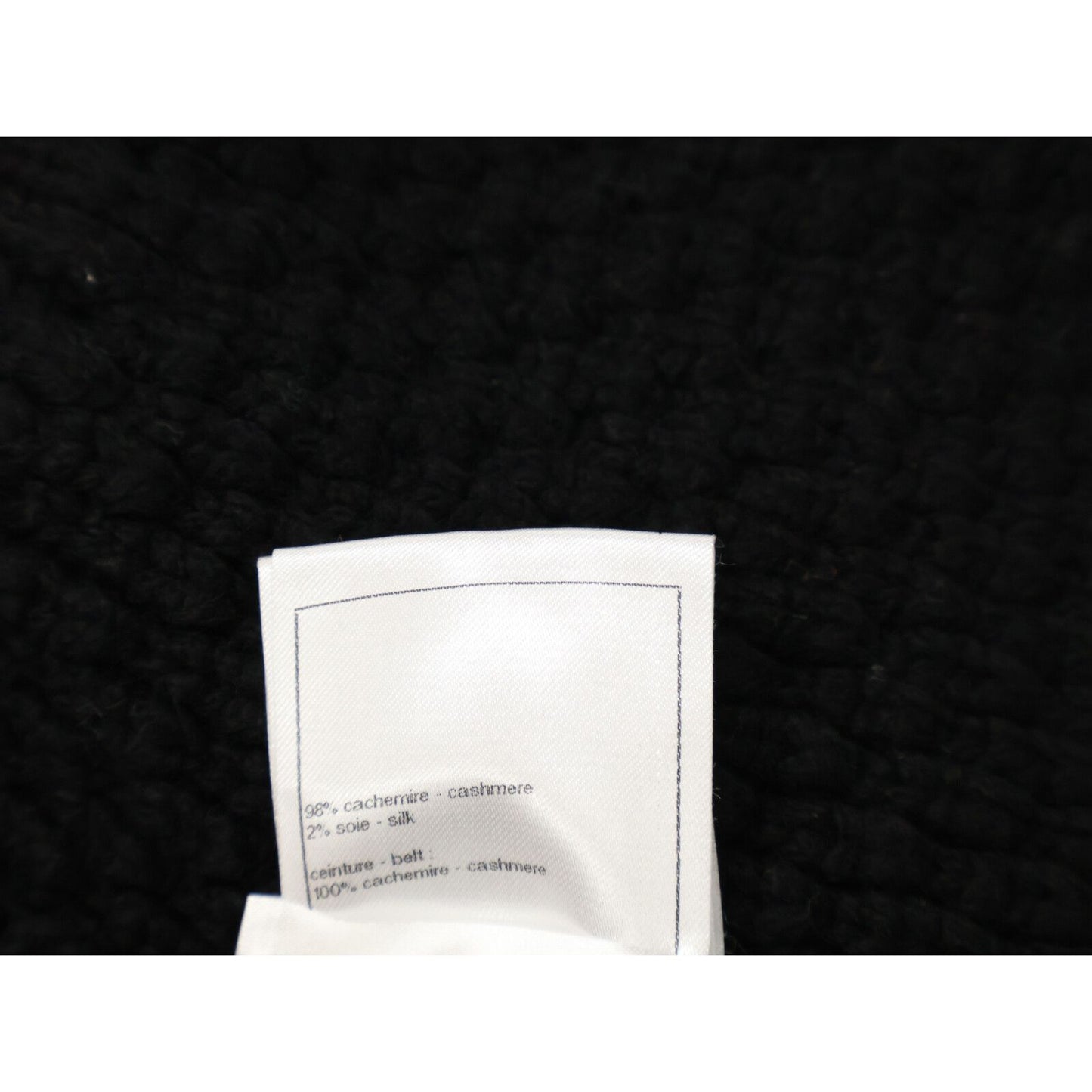 Chanel CC Logo Cashmere Silk Knit Gown Jacket with Belt 38 — view 4