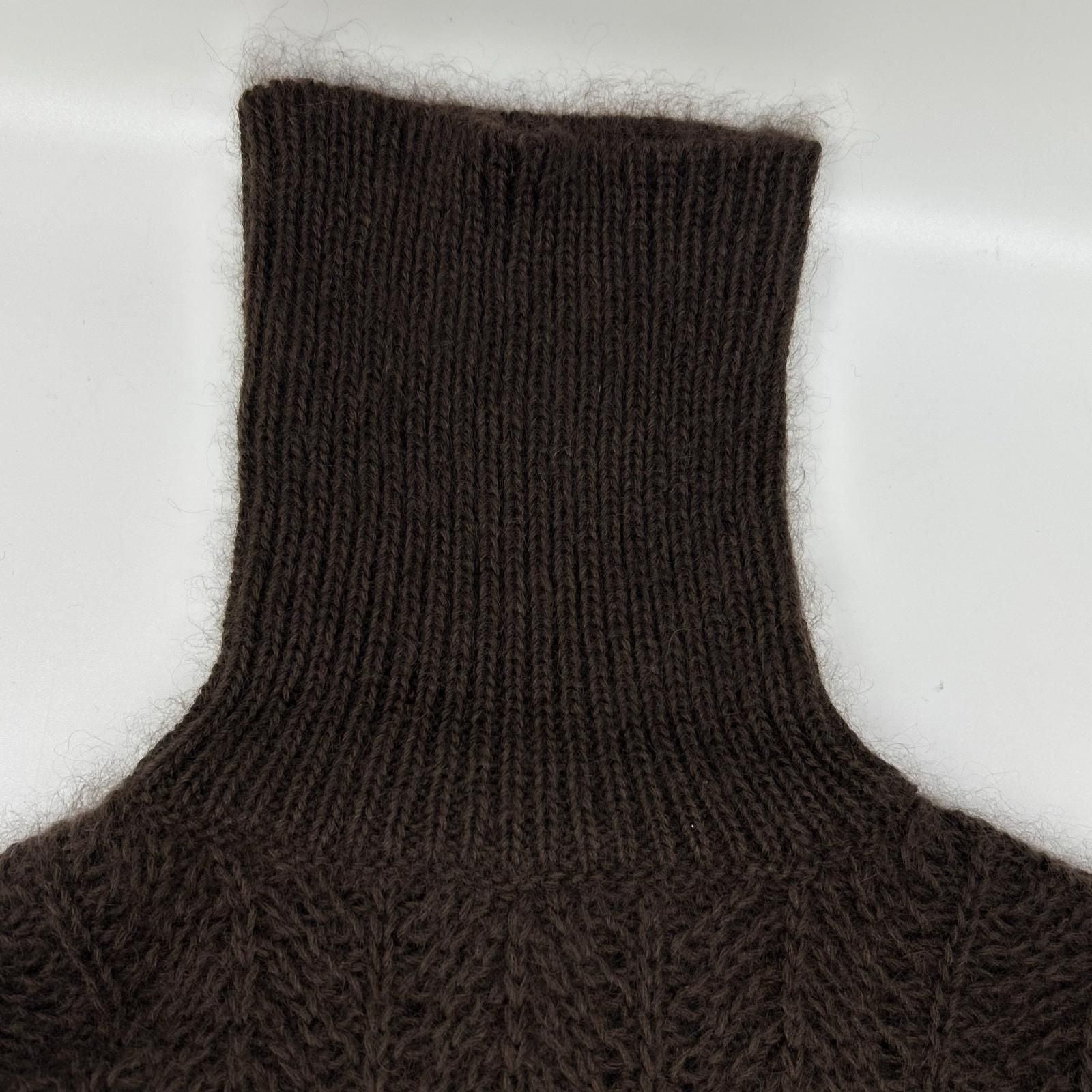 Gucci Era Brown Silk Mohair Turtleneck Sweater — view 5