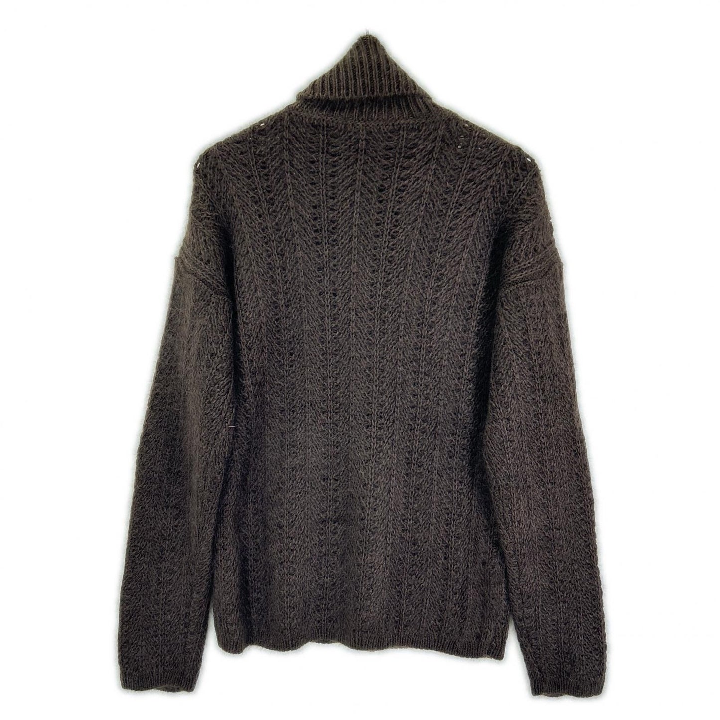 Gucci Era Brown Silk Mohair Turtleneck Sweater
