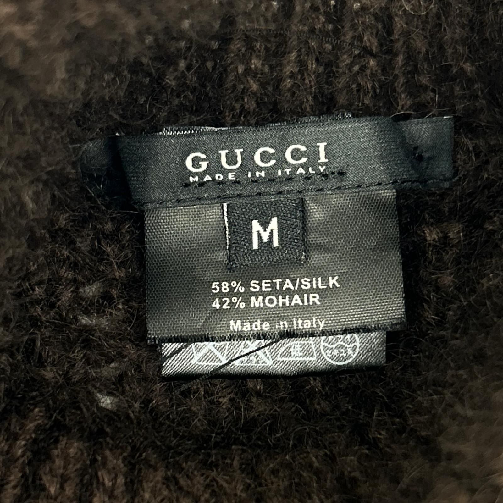 Gucci Era Brown Silk Mohair Turtleneck Sweater — view 2