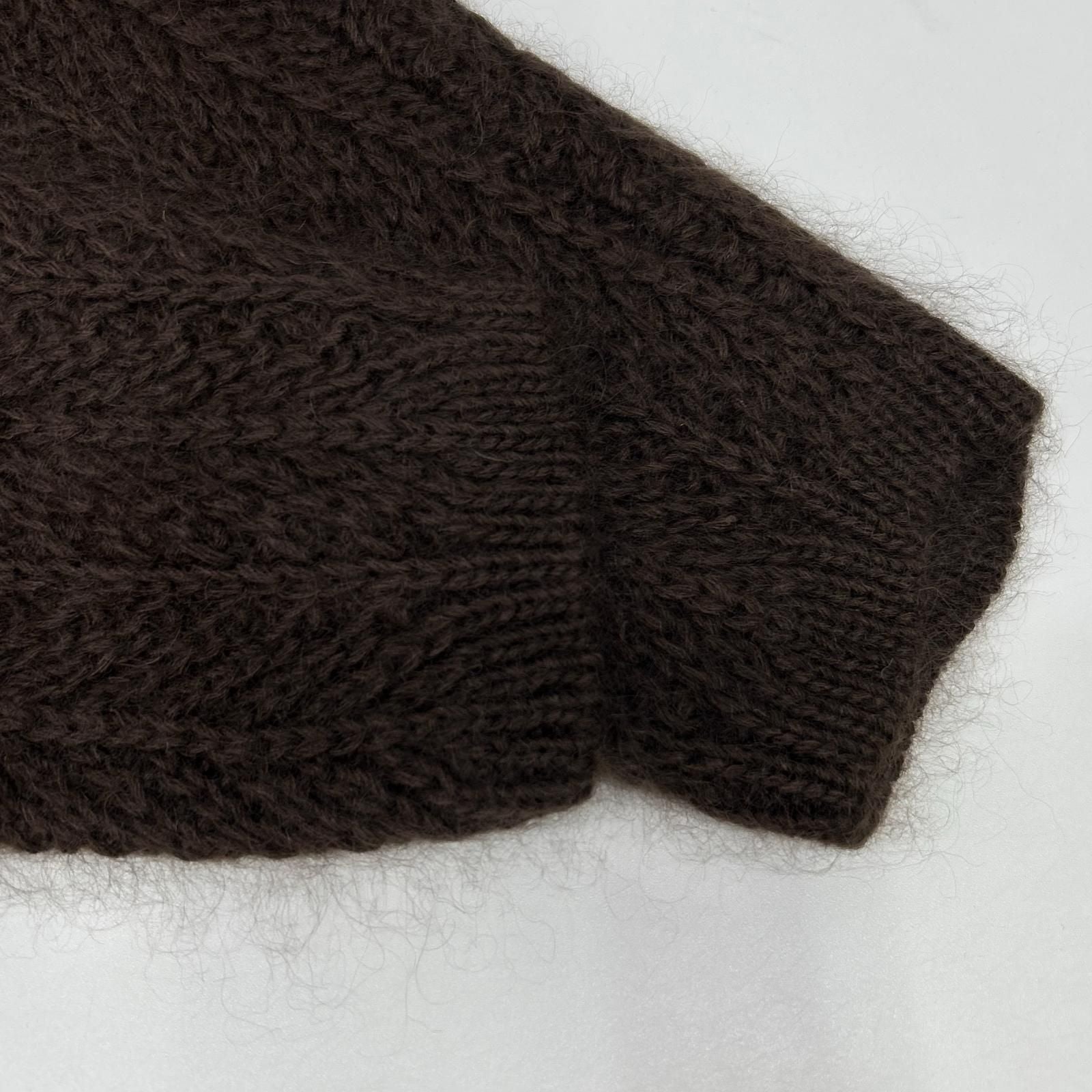 Gucci Era Brown Silk Mohair Turtleneck Sweater — view 6