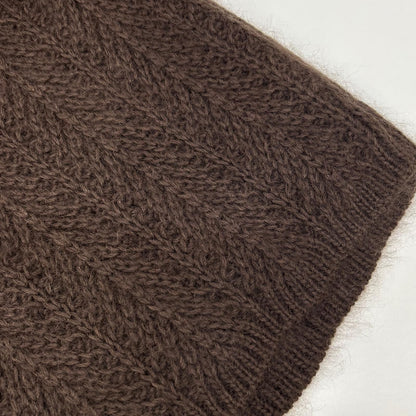 Gucci Era Brown Silk Mohair Turtleneck Sweater — view 7