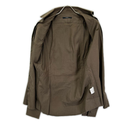 Gucci Era Khaki Quilted Patch Long Sleeve Button Shirt 40 — view 2