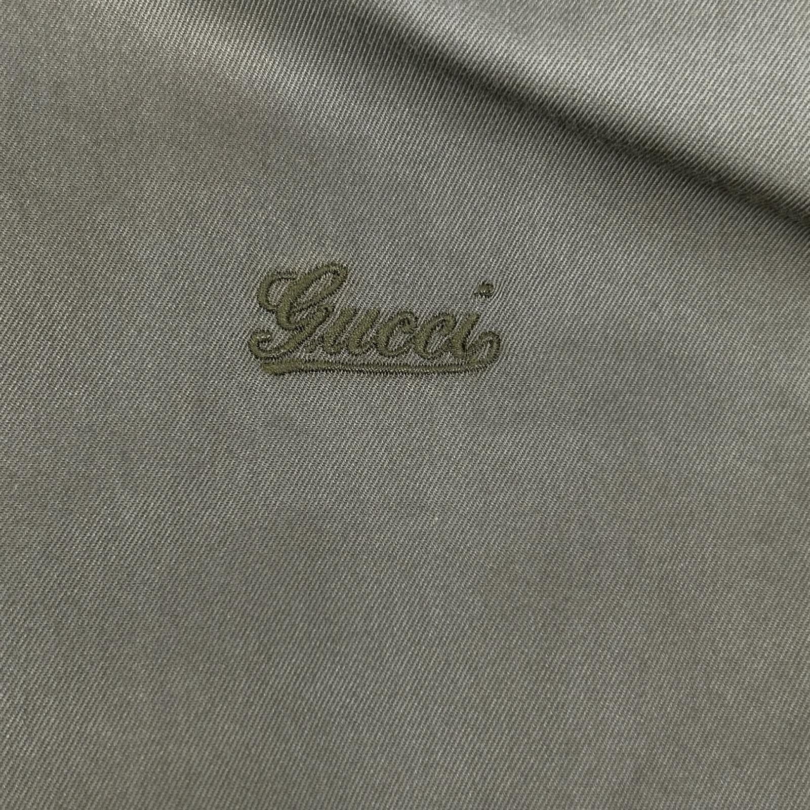 Gucci Era Khaki Quilted Patch Long Sleeve Button Shirt 40 — view 9