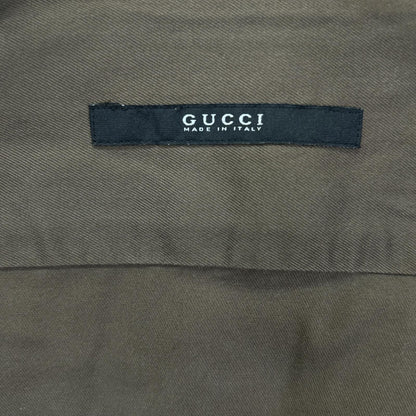 Gucci Era Khaki Quilted Patch Long Sleeve Button Shirt 40 — view 3