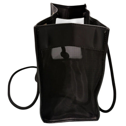 Fendi Mesh Black Gold Leather Tote — view 3