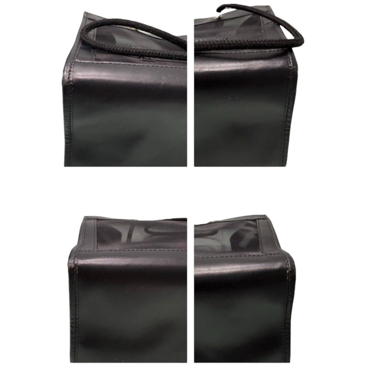 Fendi Mesh Black Gold Leather Tote — view 5