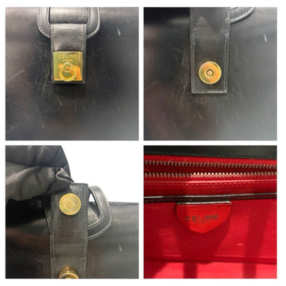Celine Calf Leather Black Gold Box Handbag — view 6