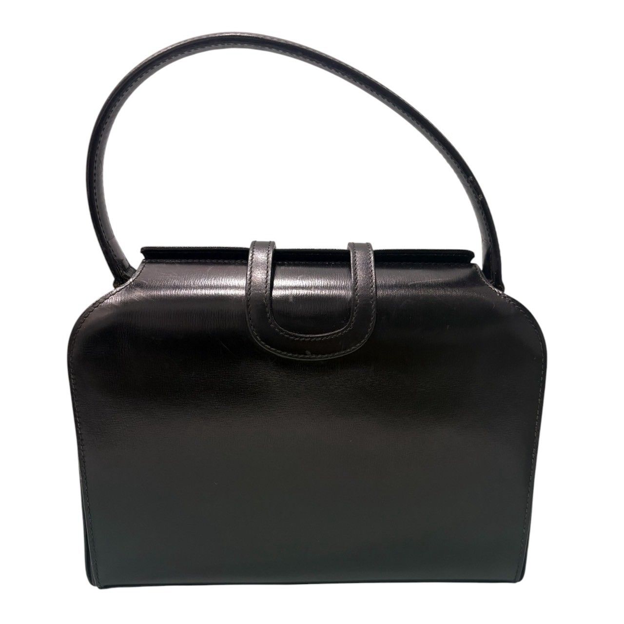 Celine Calf Leather Black Gold Box Handbag — view 2