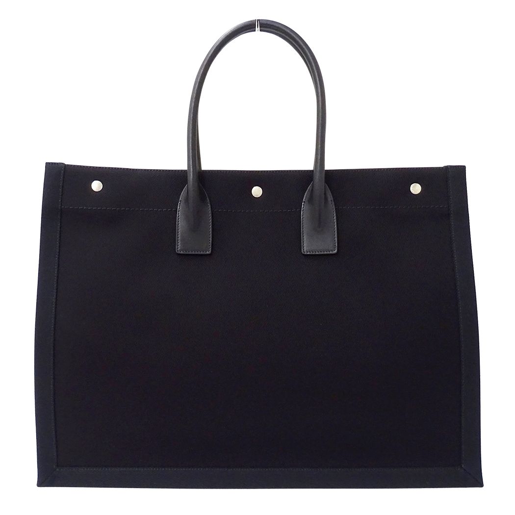Saint Laurent Tote Liv Ghosh Large Canvas Black Logo — view 2