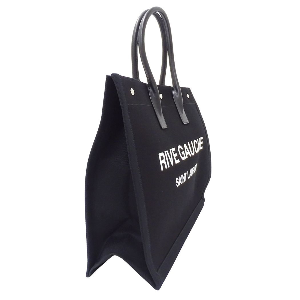 Saint Laurent Tote Liv Ghosh Large Canvas Black Logo — view 4