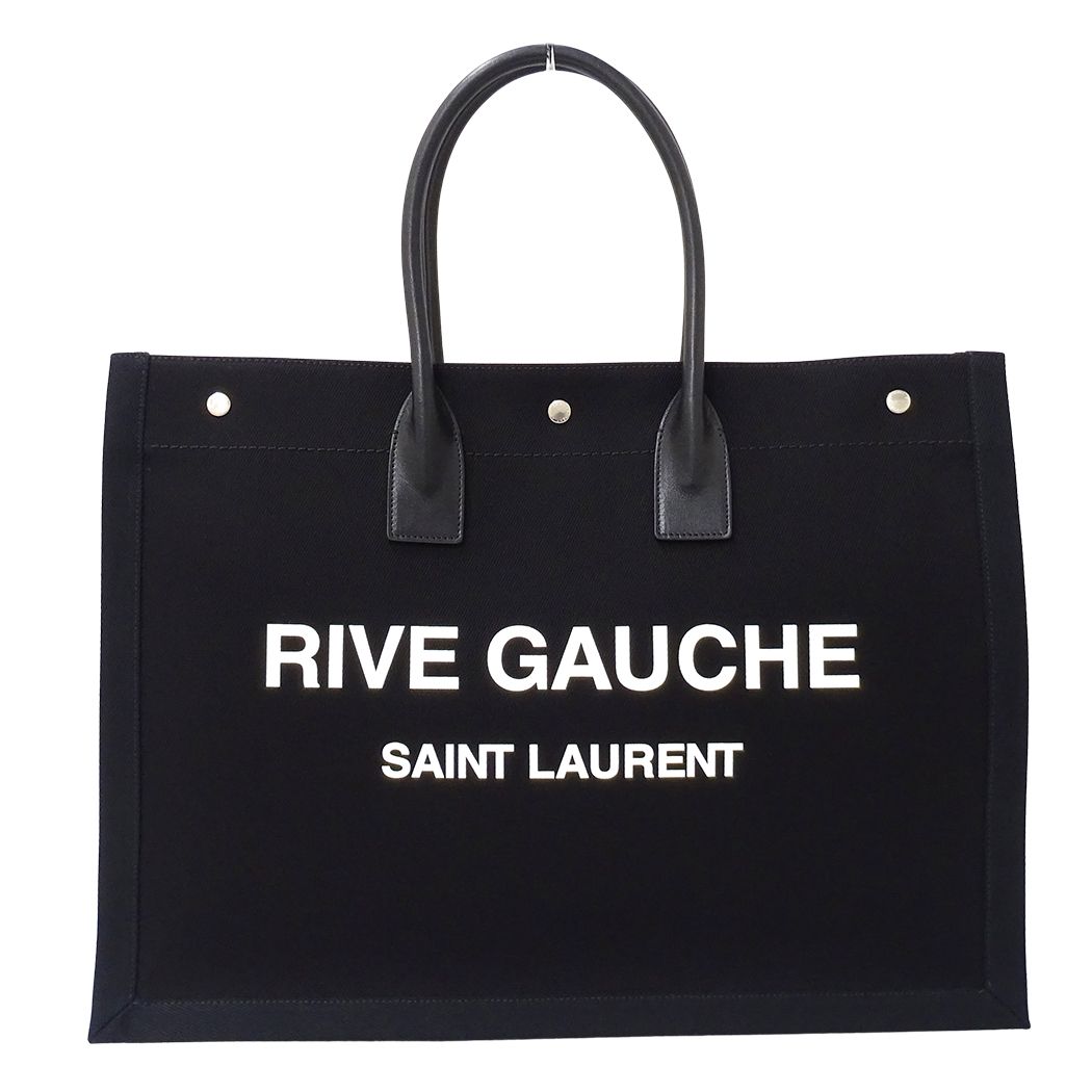 Saint Laurent Tote Liv Ghosh Large Canvas Black Logo