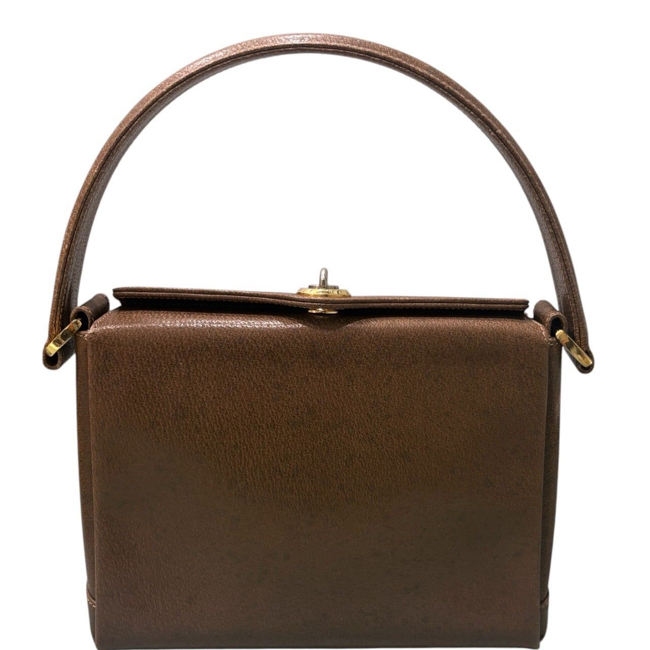 Gucci Calf Leather Brown Gold Handbag — view 2