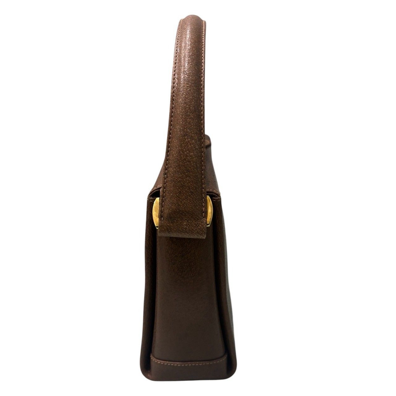 Gucci Calf Leather Brown Gold Handbag — view 3