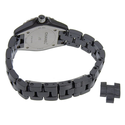 Chanel J12 Ceramic Diamond Quartz Analog Display Black Dial Watch — view 5