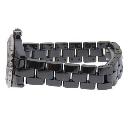 Chanel J12 Ceramic Diamond Quartz Analog Display Black Dial Watch — view 4