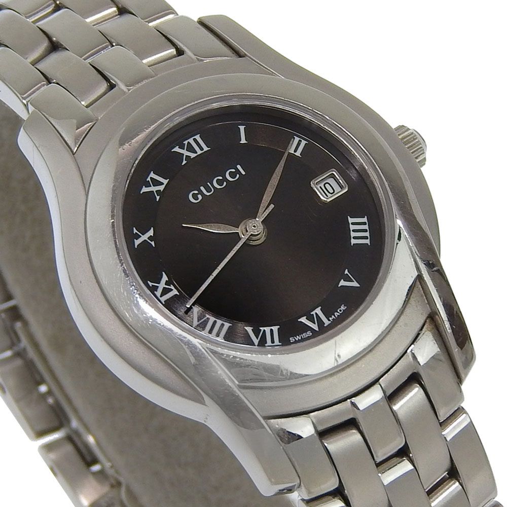 Gucci Stainless Steel Quartz Analog Display Black Dial Watch — view 3