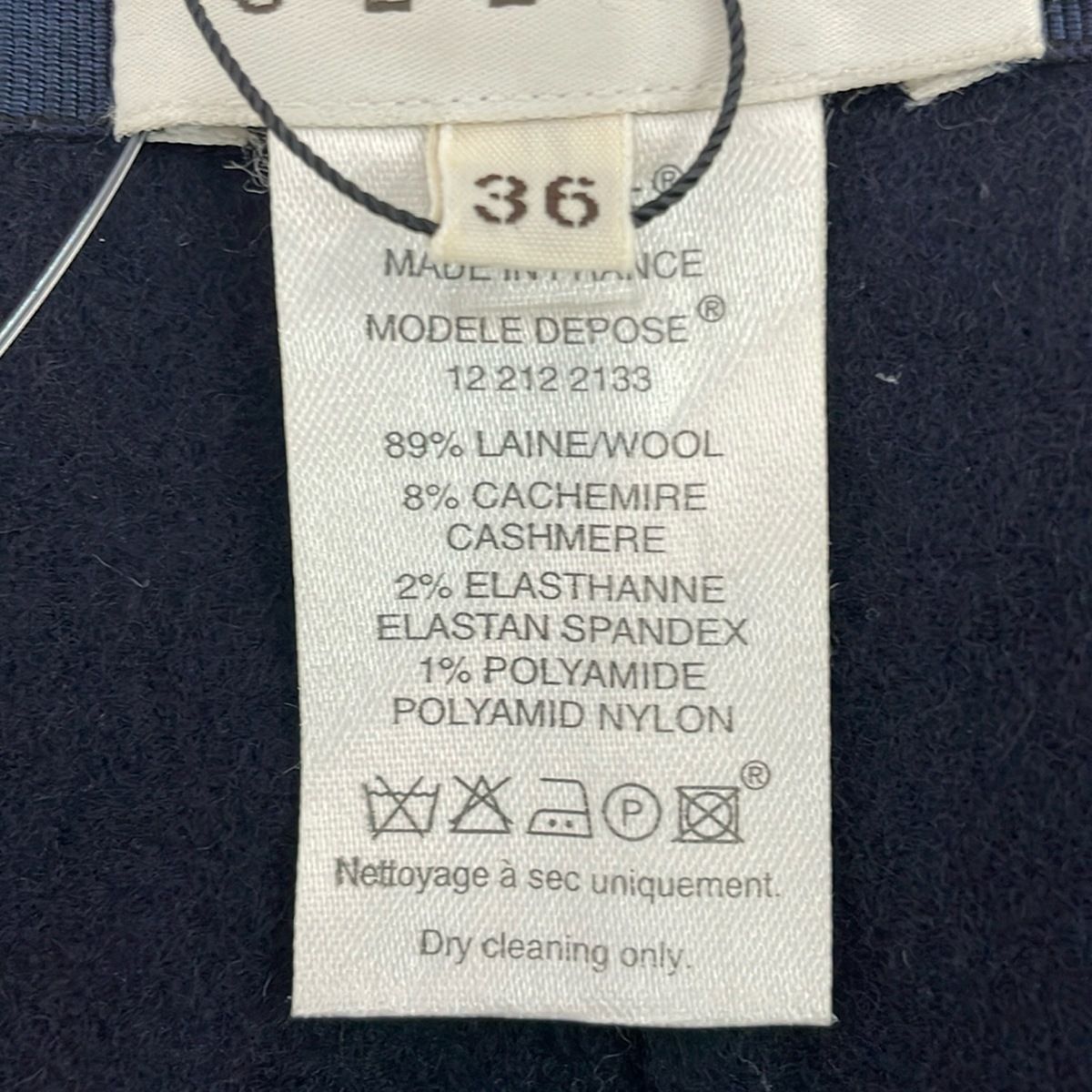 Celine Wrap Skirt 36 S Navy Long Border — view 4