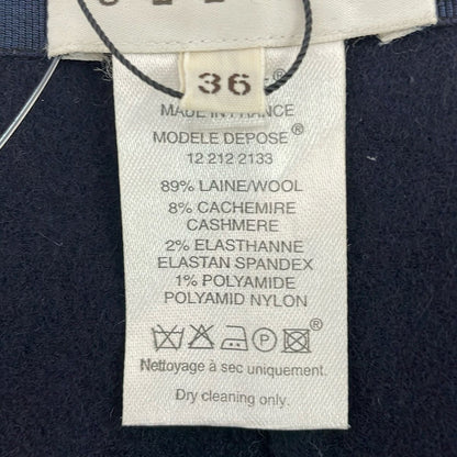 Celine Wrap Skirt 36 S Navy Long Border — view 4