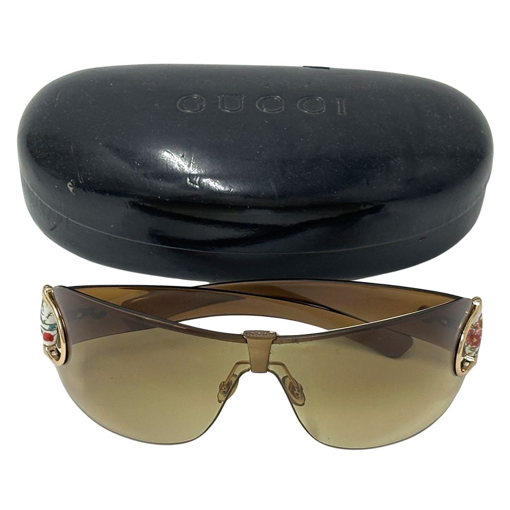 Gucci Sunglasses Horsebit Flora Brown S Shade Floral Flower Eyewear — view 7