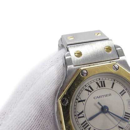 Cartier Santos Octagon SM Watch Ivory Dial Quartz — view 7