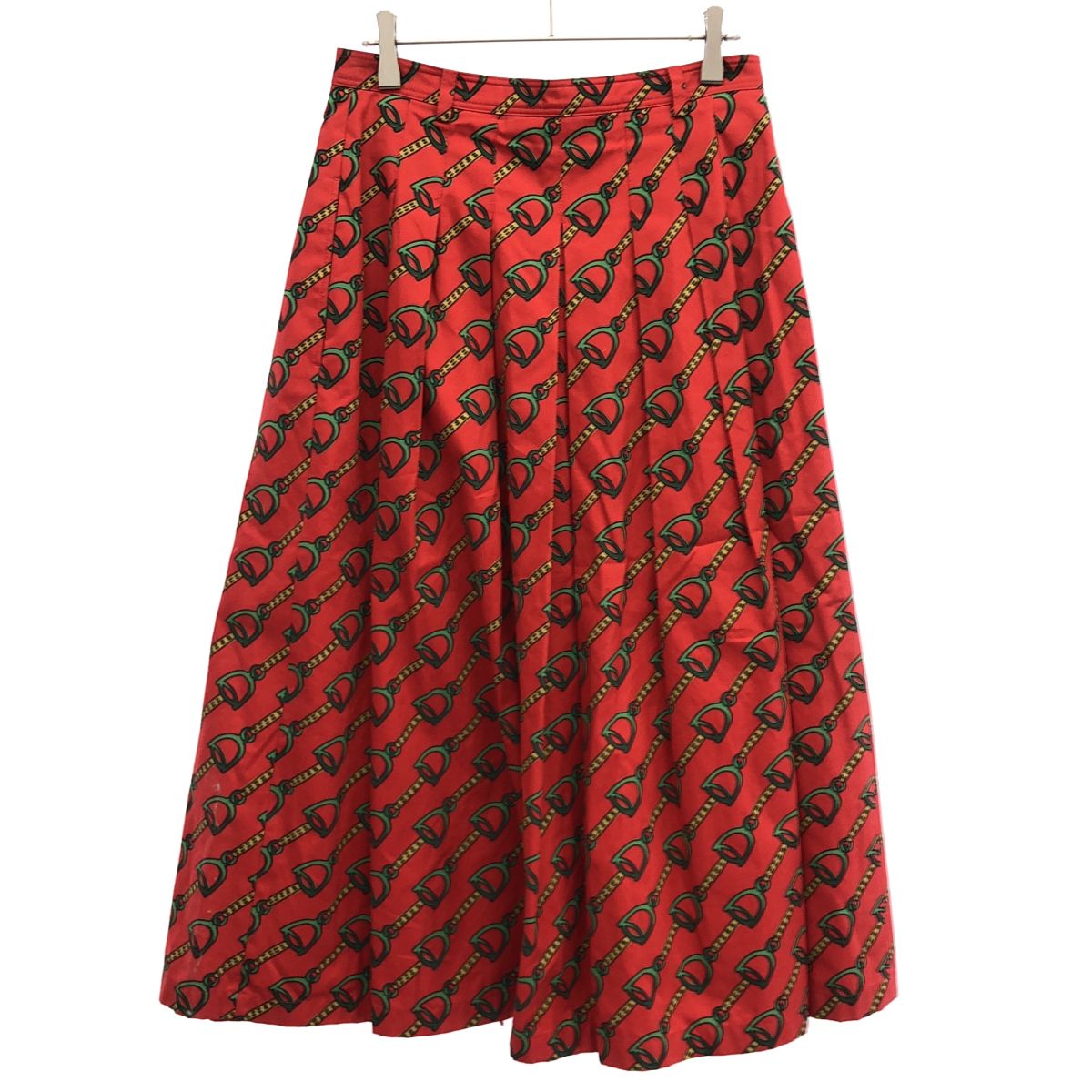 Gucci Horsebit Print Skirt Zabea Red 40 — view 2
