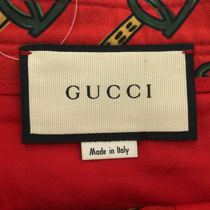 Gucci Horsebit Print Skirt Zabea Red 40 — view 3