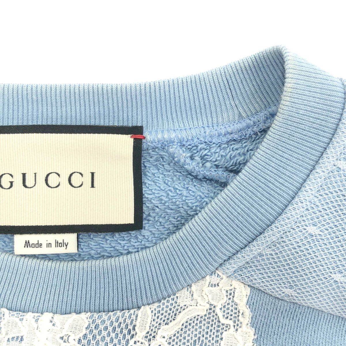 Gucci Lace Sweatshirt Blue — view 6