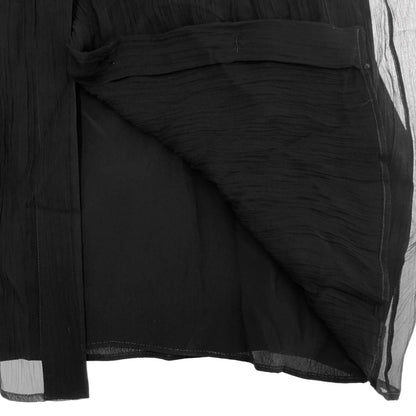 Gucci Silk Chiffon Blouse Shirt Black 40 — view 6
