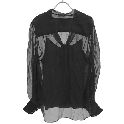 Gucci Silk Chiffon Blouse Shirt Black 40 — view 2