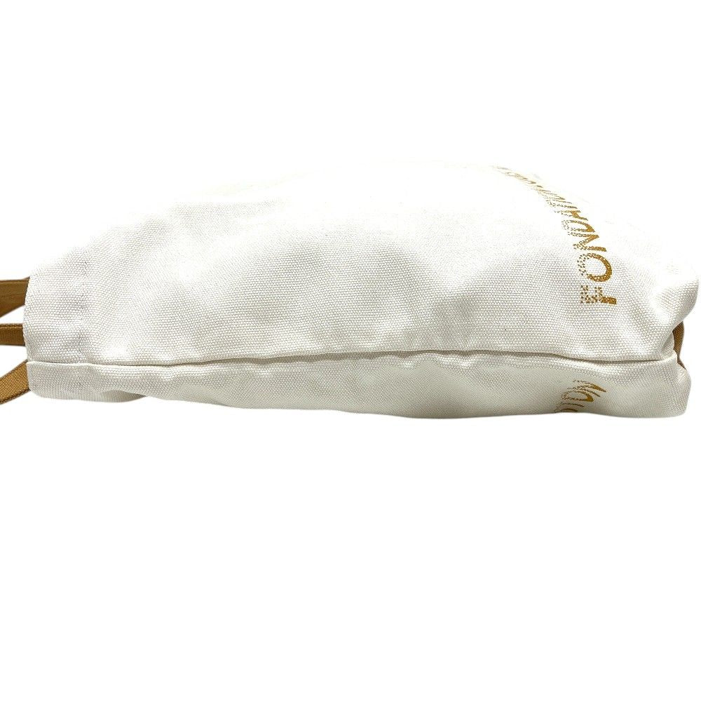 Louis Vuitton Fondation Tote Bag Museum Limited Logo Cotton Canvas White Beige — view 5