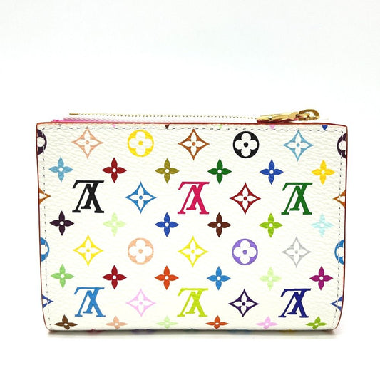 Louis Vuitton Bifold Wallet Portefeuille Lisa Monogram Multicolor Canvas Blanc