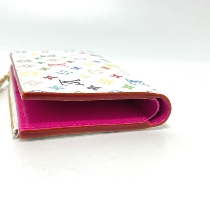 Louis Vuitton Bifold Wallet Portefeuille Lisa Monogram Multicolor Canvas Blanc — view 5