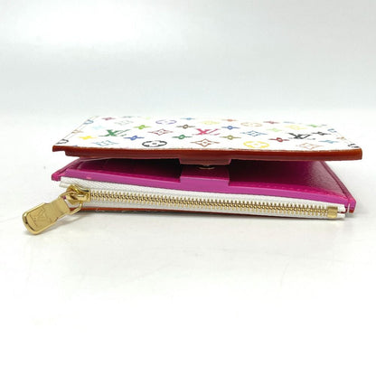 Louis Vuitton Bifold Wallet Portefeuille Lisa Monogram Multicolor Canvas Blanc — view 3