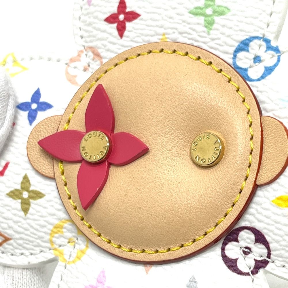 Louis Vuitton Bag Charm Vivienne Head Monogram Multicolor Canvas Blanc — view 6