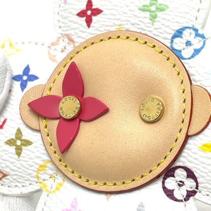 Louis Vuitton Bag Charm Vivienne Head Monogram Multicolor Canvas Blanc — view 6