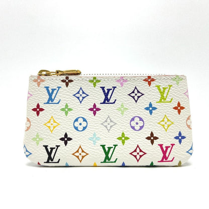 Louis Vuitton Coin Case Pochette Cles Monogram Multicolor Canvas Blanc