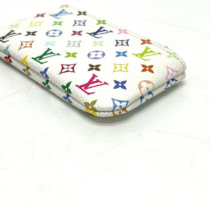 Louis Vuitton Coin Case Pochette Cles Monogram Multicolor Canvas Blanc — view 7