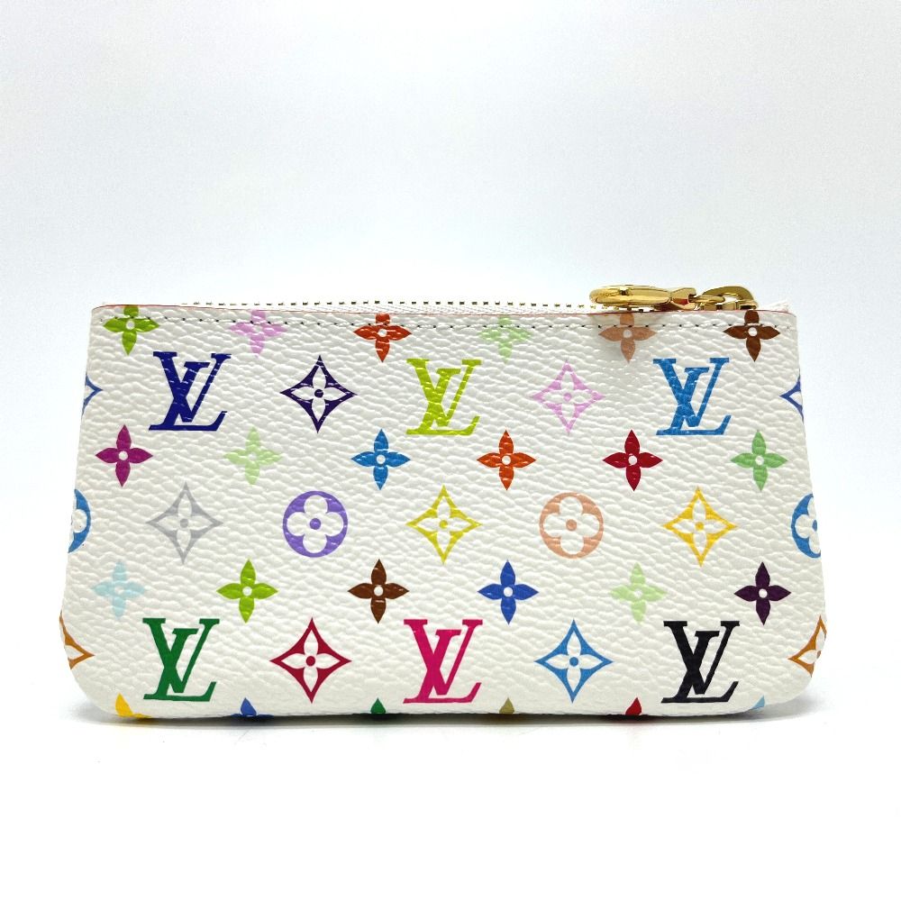 Louis Vuitton Coin Case Pochette Cles Monogram Multicolor Canvas Blanc — view 2