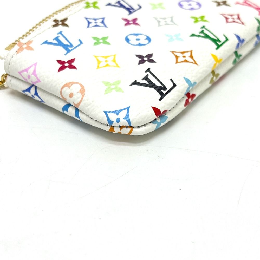 Louis Vuitton Coin Case Pochette Cles Monogram Multicolor Canvas Blanc — view 5