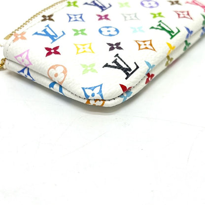 Louis Vuitton Coin Case Pochette Cles Monogram Multicolor Canvas Blanc — view 5