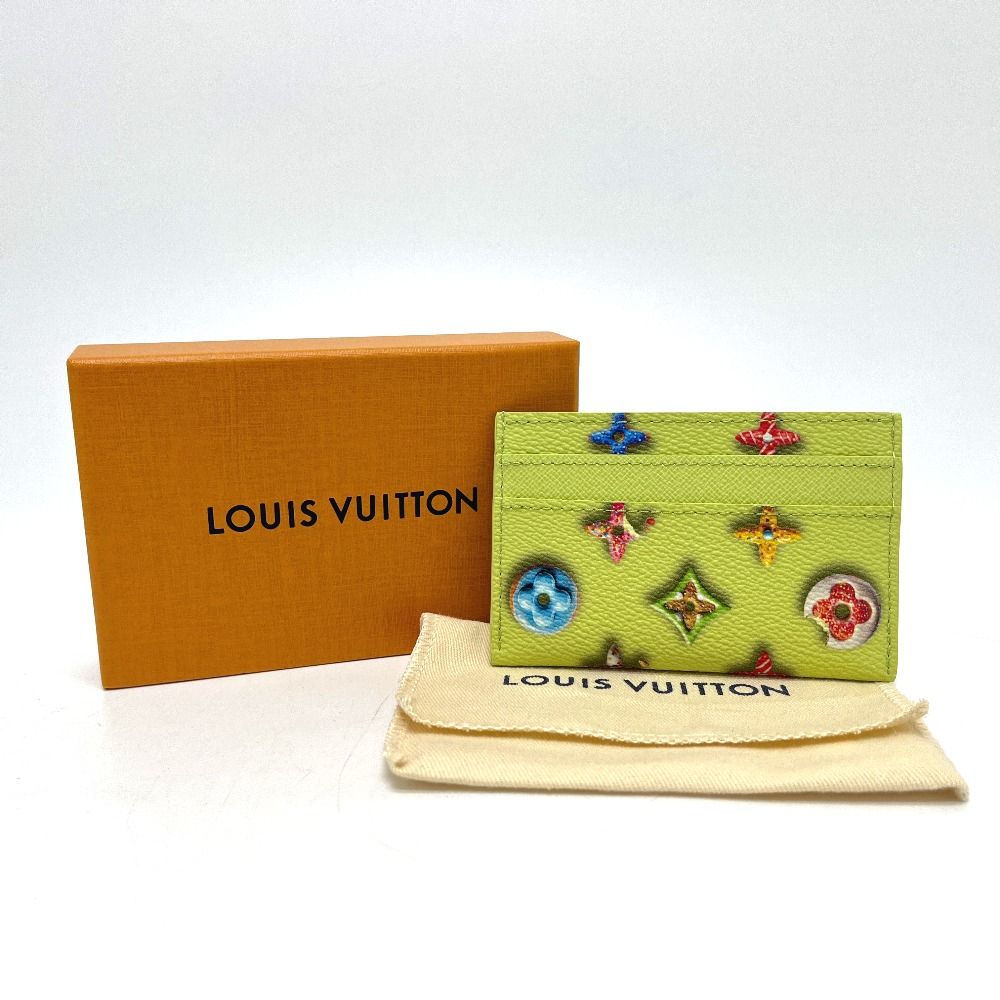 Louis Vuitton Card Case Holder Double Leather Pistachio Green — view 9