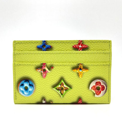 Louis Vuitton Card Case Holder Double Leather Pistachio Green